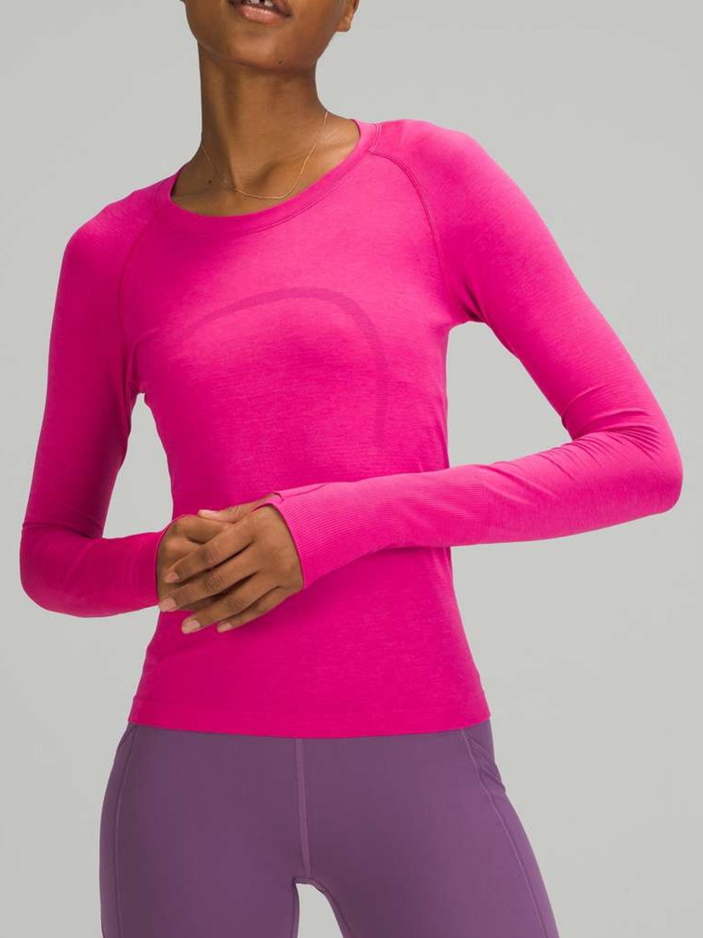 lululemon Swiftly Tech Long Sleeve Shirt 2.0 Hot Pink Barbie 4